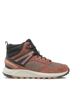 Trekkingi Merrell Wildwood Sb Mid Wp J067299 Brązowy ze sklepu eobuwie.pl w kategorii Buty trekkingowe męskie - zdjęcie 181303419