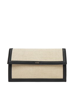 Duży Portfel Damski BOSS Alyce Flat Pouch CV 50542077 Beżowy ze sklepu eobuwie.pl w kategorii Portfele damskie - zdjęcie 181303625