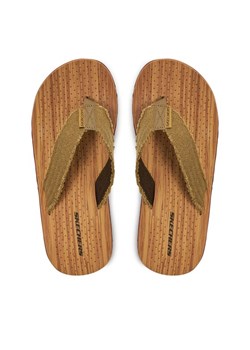 Japonki Skechers Tantric-Fritz 205098/CML Brązowy ze sklepu eobuwie.pl w kategorii Klapki męskie - zdjęcie 181304027
