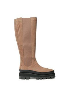 Kozaki Clarks Orianna2 261748184 Beżowy ze sklepu eobuwie.pl w kategorii Kozaki damskie - zdjęcie 181304168