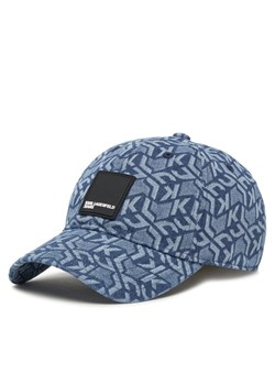 Czapka z daszkiem Karl Lagerfeld Jeans A2W33091 Niebieski ze sklepu eobuwie.pl w kategorii Czapki z daszkiem damskie - zdjęcie 181304778