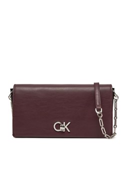 Torebka Calvin Klein K60K612806 Bordowy ze sklepu eobuwie.pl w kategorii Kopertówki - zdjęcie 181304818
