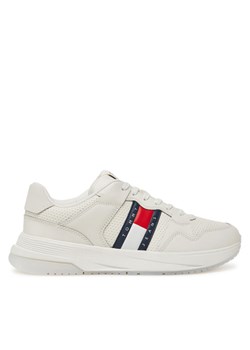 Sneakersy Tommy Jeans Tjm Retrocasual Runner EM0EM01528 Biały ze sklepu eobuwie.pl w kategorii Buty sportowe męskie - zdjęcie 181304887