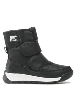 Śniegowce Sorel Childrens Whitney II Strap Wp NC3919-010 Czarny ze sklepu eobuwie.pl w kategorii Buty zimowe dziecięce - zdjęcie 181305347