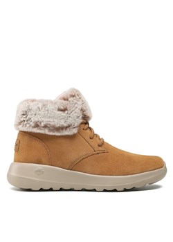 Botki Skechers Plush Dreams 144042/CSNT Brązowy ze sklepu eobuwie.pl w kategorii Botki - zdjęcie 181305468