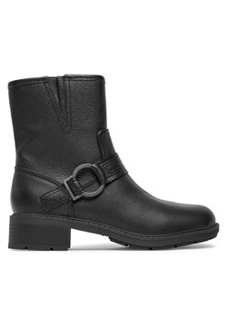 Botki Clarks Hearth Cross 261742344 Czarny ze sklepu eobuwie.pl w kategorii Botki - zdjęcie 181305719