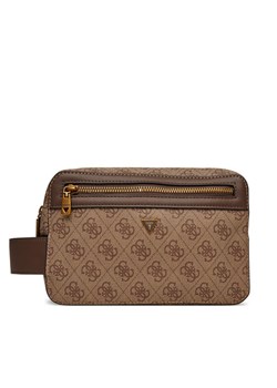 Kosmetyczka Guess PMLOLO P5239 Brązowy ze sklepu eobuwie.pl w kategorii Kosmetyczki - zdjęcie 181306028