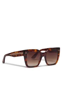Okulary przeciwsłoneczne Calvin Klein CK23508S Brązowy ze sklepu eobuwie.pl w kategorii Okulary przeciwsłoneczne damskie - zdjęcie 181306085