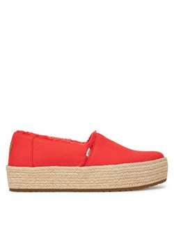 Espadryle Toms Valencia Platform 10021919 Czerwony ze sklepu eobuwie.pl w kategorii Espadryle damskie - zdjęcie 181306146