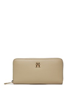 Duży Portfel Damski Tommy Hilfiger Th Essential Sc Large Za AW0AW16093 Biały ze sklepu eobuwie.pl w kategorii Portfele damskie - zdjęcie 181306626