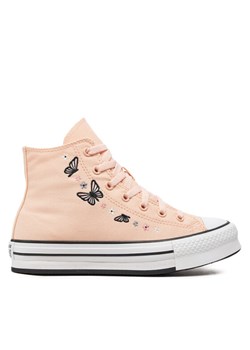 Trampki Converse Chuck Taylor All Star Eva Lift Butterflies A07355C Różowy ze sklepu eobuwie.pl w kategorii Trampki dziecięce - zdjęcie 181306819