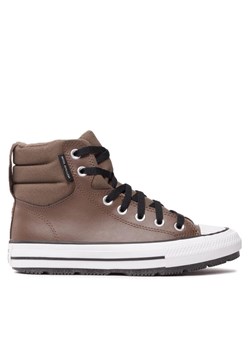 Trampki Converse Chuck Taylor All Star Berkshire Boot A04810C Brązowy ze sklepu eobuwie.pl w kategorii Trampki dziecięce - zdjęcie 181307478