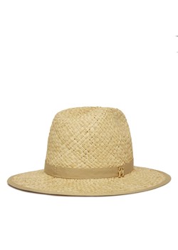 Kapelusz Tommy Hilfiger Premium Beach Fedora AW0AW17135 Beżowy ze sklepu eobuwie.pl w kategorii Kapelusze damskie - zdjęcie 181308149