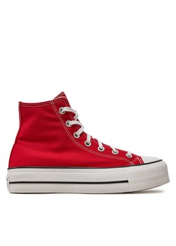 Trampki Converse Chuck Taylor All Star Lift Platform HI A09220C Czerwony ze sklepu eobuwie.pl w kategorii Trampki damskie - zdjęcie 181308298