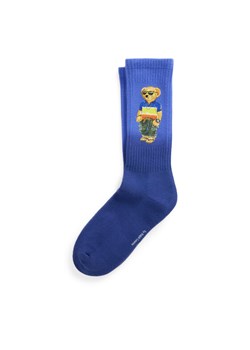 Skarpety Wysokie Męskie Polo Ralph Lauren 449973041002 Niebieski ze sklepu eobuwie.pl w kategorii Skarpetki męskie - zdjęcie 181308688
