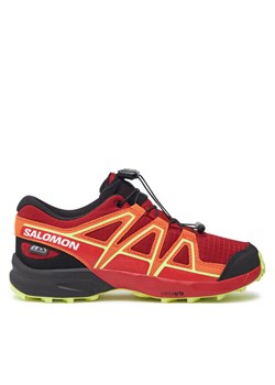 Trekkingi Salomon Speedcross Waterproof L47565900 Czerwony ze sklepu eobuwie.pl w kategorii Buty trekkingowe dziecięce - zdjęcie 181310087