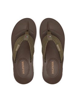Japonki Tommy Hilfiger Molded Web Beach Sandal FM0FM05434 Khaki ze sklepu eobuwie.pl w kategorii Klapki męskie - zdjęcie 181311036