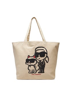 Torebka KARL LAGERFELD A2W50026 Beżowy ze sklepu eobuwie.pl w kategorii Torby Shopper bag - zdjęcie 181311869
