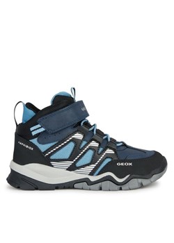 Sneakersy Geox J Montrack Boy B Abx J26HBC 0FUME CF44Y S Granatowy ze sklepu eobuwie.pl w kategorii Buty trekkingowe dziecięce - zdjęcie 181311935