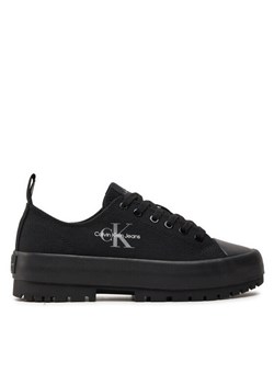 Trampki Calvin Klein Jeans Lugged Hybrid Laceup Ml Mtr YW0YW01505 Czarny ze sklepu eobuwie.pl w kategorii Trampki damskie - zdjęcie 181312448