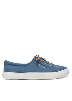 Sneakersy Pepe Jeans Kenton Denim PLS31602 Niebieski ze sklepu eobuwie.pl w kategorii Trampki damskie - zdjęcie 181312687