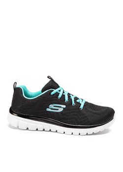 Sneakersy Skechers Get Connected 12615/BKTQ Czarny ze sklepu eobuwie.pl w kategorii Buty sportowe damskie - zdjęcie 181313016