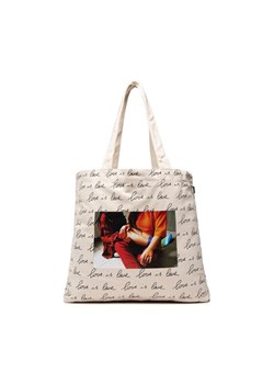 Torebka Vans Pride Otw Gallery Tote VN0A7SFDYOP1 Beżowy ze sklepu eobuwie.pl w kategorii Torby materiałowe - zdjęcie 181313606