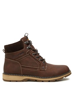 Trzewiki Jack&Jones Stratford 12257762 Brązowy ze sklepu eobuwie.pl w kategorii Buty zimowe męskie - zdjęcie 181313787