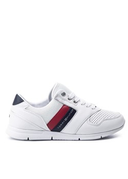 Sneakersy Tommy Hilfiger Lightweight Leather FW0FW04261 Biały ze sklepu eobuwie.pl w kategorii Buty sportowe damskie - zdjęcie 181313967