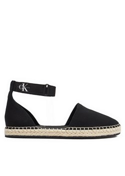 Espadryle Calvin Klein Jeans Ankle Espadrille Btw YW0YW01027 Czarny ze sklepu eobuwie.pl w kategorii Espadryle damskie - zdjęcie 181314058
