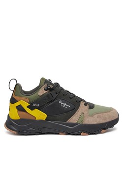 Sneakersy Pepe Jeans PMS60029 Khaki ze sklepu eobuwie.pl w kategorii Buty sportowe męskie - zdjęcie 181314249