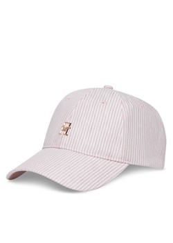 Czapka z daszkiem Tommy Hilfiger Premiu Beach AW0AW17141 Różowy ze sklepu eobuwie.pl w kategorii Czapki z daszkiem damskie - zdjęcie 181314366