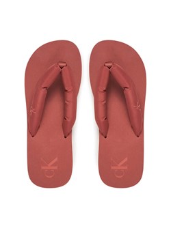 Japonki Calvin Klein Jeans Beach Sandal Flatform Ttxr Satin YW0YW01723 Brązowy ze sklepu eobuwie.pl w kategorii Klapki damskie - zdjęcie 181314485