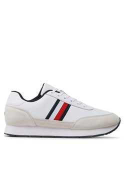 Sneakersy Tommy Hilfiger Core Eva Runner Corporate Lea FM0FM04397 Biały ze sklepu eobuwie.pl w kategorii Buty sportowe męskie - zdjęcie 181315429