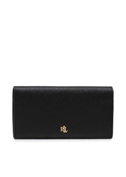Duży Portfel Damski Lauren Ralph Lauren Slim Wallet Wlt Med 432802917009 Czarny ze sklepu eobuwie.pl w kategorii Portfele damskie - zdjęcie 181315657