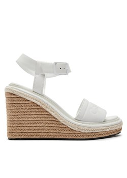 Espadryle Calvin Klein Wedge Sandal 70 He HW0HW02050 Biały ze sklepu eobuwie.pl w kategorii Sandały damskie - zdjęcie 181315927