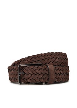 Pasek Męski Calvin Klein Warmth Braided Suede 35Mm K50K512841 Brązowy ze sklepu eobuwie.pl w kategorii Paski męskie - zdjęcie 181316789