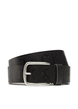 Pasek Męski Jack&Jones Jackporto 12229512 Czarny ze sklepu eobuwie.pl w kategorii Paski męskie - zdjęcie 181316898
