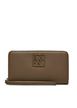Portfel damski Armani Exchange XW000361 AF11902 U6252 Brązowy ze sklepu eobuwie.pl w kategorii Portfele damskie - zdjęcie 181316919