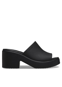 Klapki Crocs Brooklyn Slide Heel 209408 Czarny ze sklepu eobuwie.pl w kategorii Klapki damskie - zdjęcie 181316926