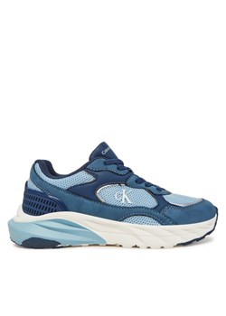 Sneakersy Calvin Klein Jeans Low Cut Lace-Up V3X9-83007-1757 Niebieski ze sklepu eobuwie.pl w kategorii Buty sportowe dziecięce - zdjęcie 181316945