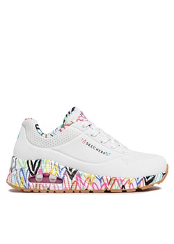 Sneakersy Skechers Uno Loving Love 155506/WHT Biały ze sklepu eobuwie.pl w kategorii Buty sportowe damskie - zdjęcie 181317586