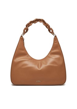Torebka Tommy Hilfiger Soft Leather Hobo AW0AW16292 Brązowy ze sklepu eobuwie.pl w kategorii Torebki damskie - zdjęcie 181317946
