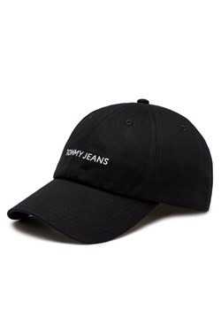 Czapka z daszkiem Tommy Jeans Linear Logo AW0AW15845 Czarny ze sklepu eobuwie.pl w kategorii Czapki z daszkiem damskie - zdjęcie 181318009