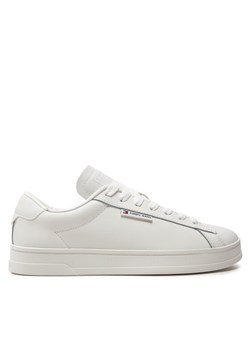 Sneakersy Tommy Jeans Tjm Leather Low Cupsole EM0EM01374 Écru ze sklepu eobuwie.pl w kategorii Trampki męskie - zdjęcie 181318635