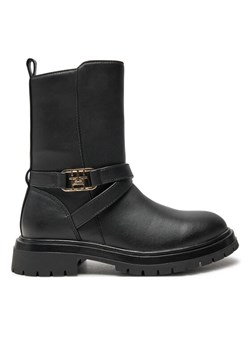 Botki Tommy Hilfiger T3A5-33574-1351 M Czarny ze sklepu eobuwie.pl w kategorii Buty zimowe dziecięce - zdjęcie 181318895