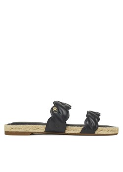 Espadryle Tommy Hilfiger Leather Rope Espadrille Mule FW0FW08503 Czarny ze sklepu eobuwie.pl w kategorii Espadryle damskie - zdjęcie 181319376