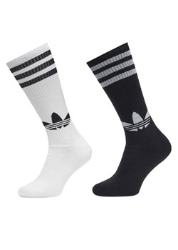 Zestaw 2 par wysokich skarpet unisex adidas Knee JC8878 Biały ze sklepu eobuwie.pl w kategorii Skarpetki męskie - zdjęcie 181319416