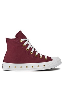 Trampki Converse Chuck Taylor All Star Star Studded A07906C Bordowy ze sklepu eobuwie.pl w kategorii Trampki damskie - zdjęcie 181319816