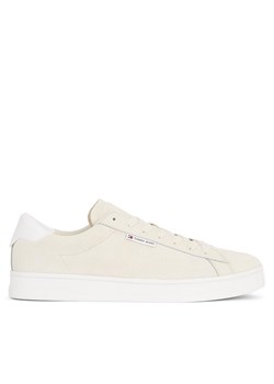 Sneakersy Tommy Jeans Tjm Leather Low Cupsole Suede EM0EM01375 Beżowy ze sklepu eobuwie.pl w kategorii Trampki męskie - zdjęcie 181320286